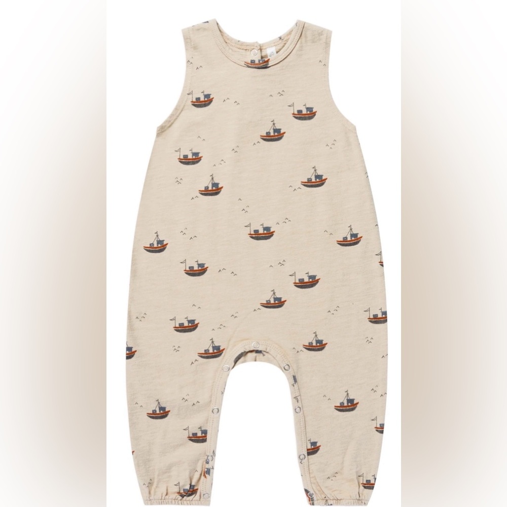 Rylee + Cru Cream Tugboats Romper